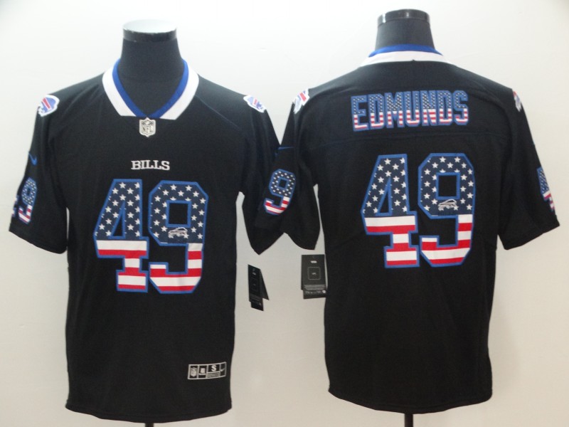 Men's Buffalo Bills Tremaine Edmunds #49 Black Jersey